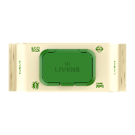 Livens Biodegradable Wet Wipes Eco Green